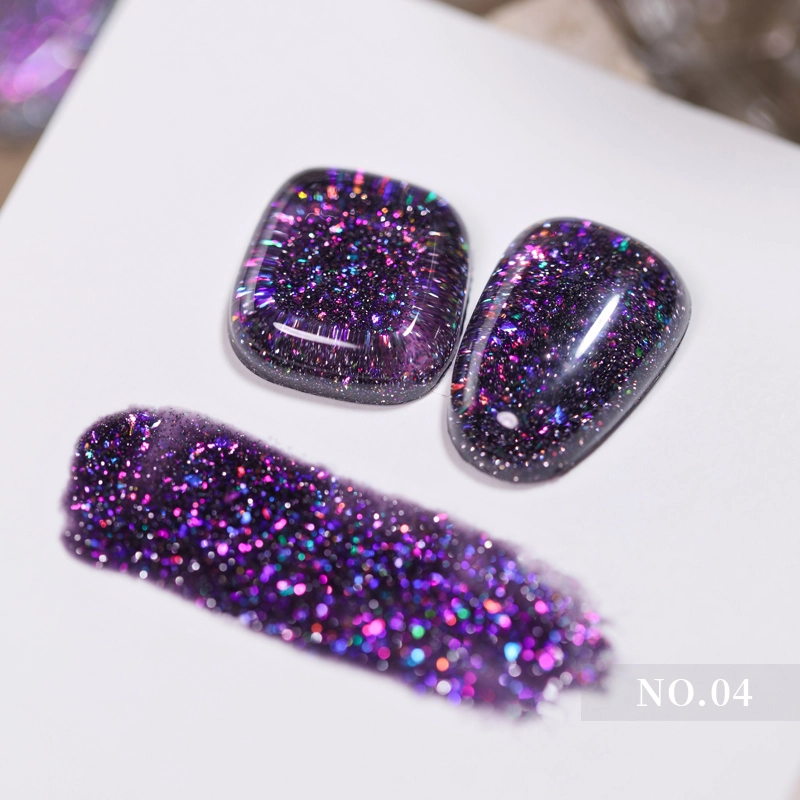 Reflective purple Disco Nail Polish