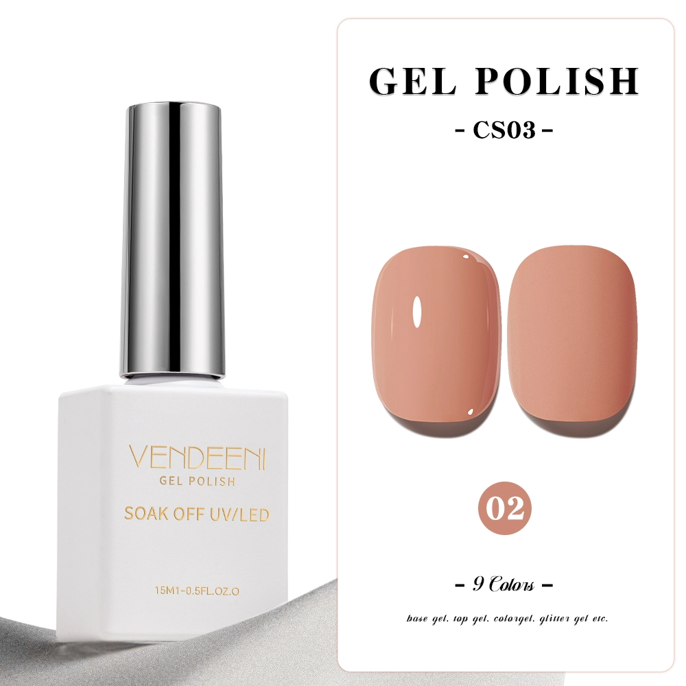 nude orange gel polish