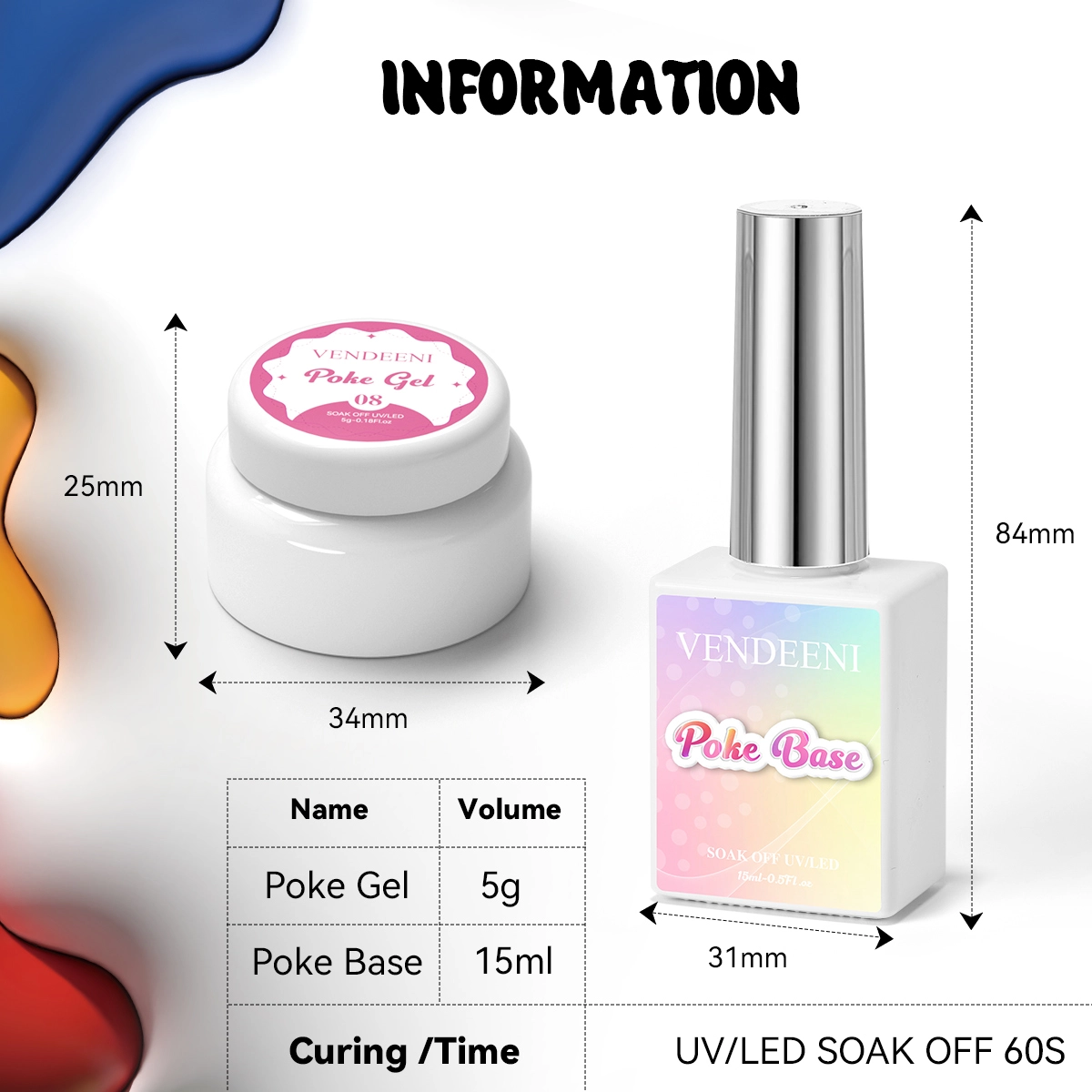 12Colors Poke Gel Nail Polish