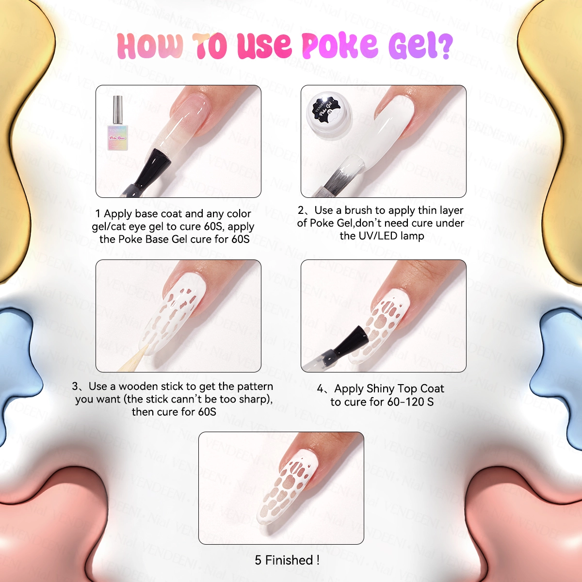 12Colors Poke Gel Nail Polish