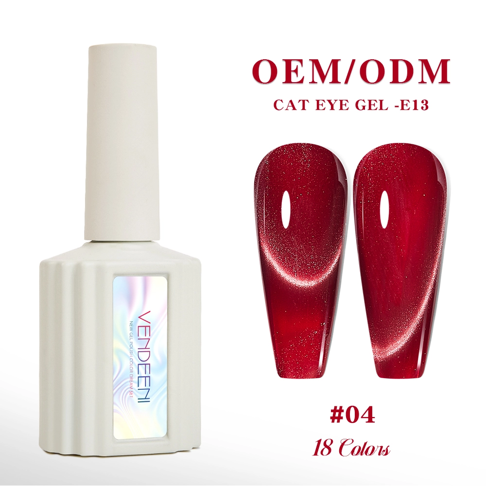 Bright-red-cat's-eye-gel-polish Bright red cat's eye gel polish