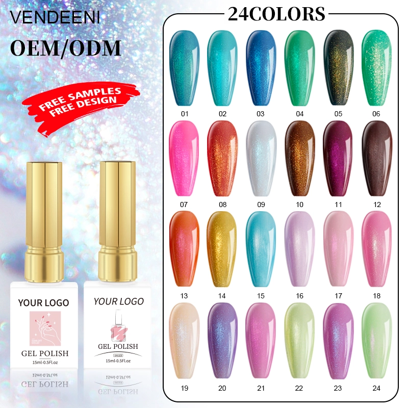 Summer colored pearl  nail polish set