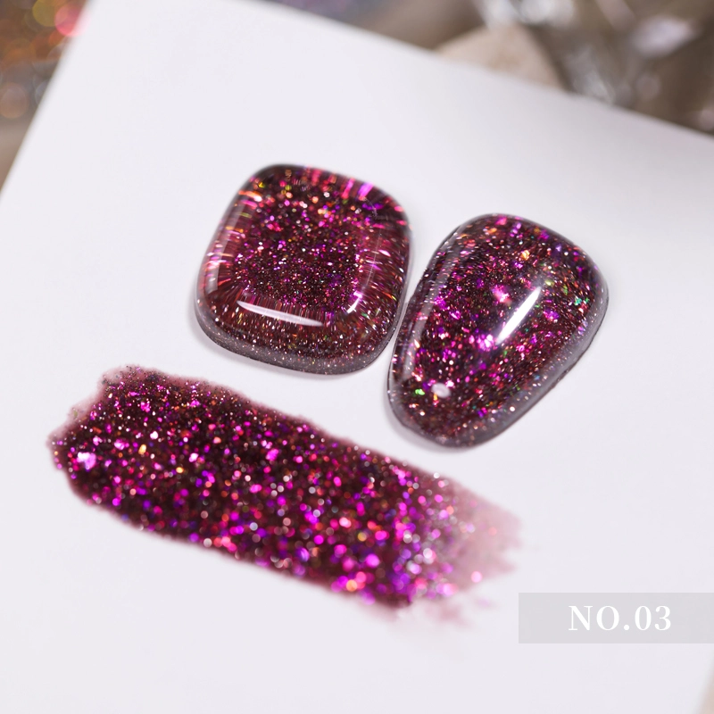 Reflective pink Disco Nail Polish