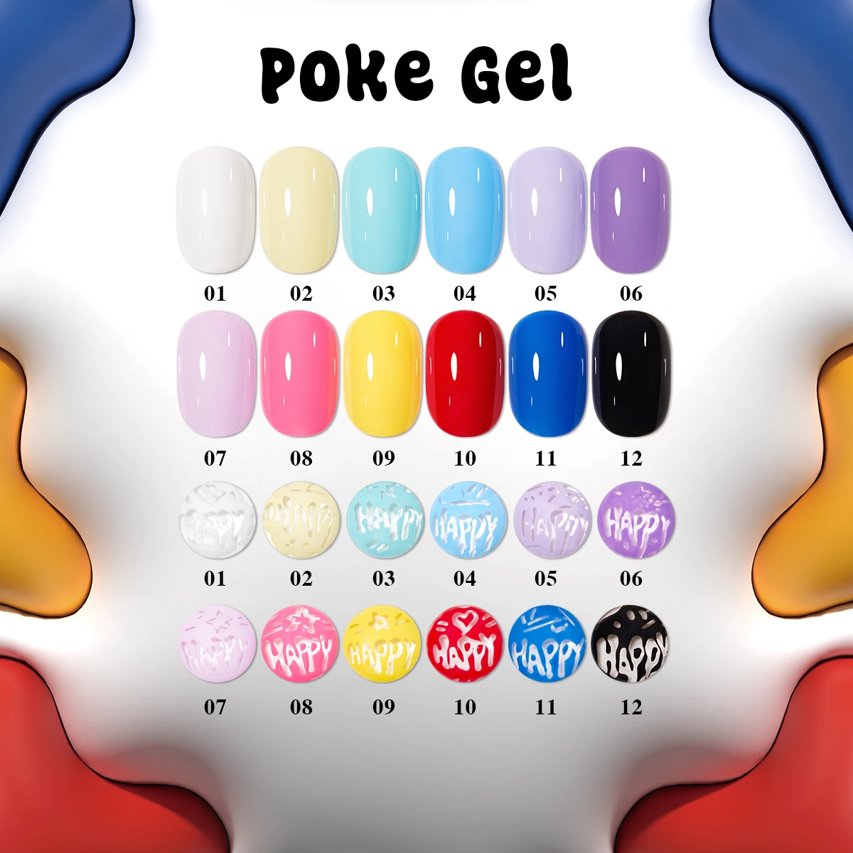 12Colors Poke Gel Nail Polish