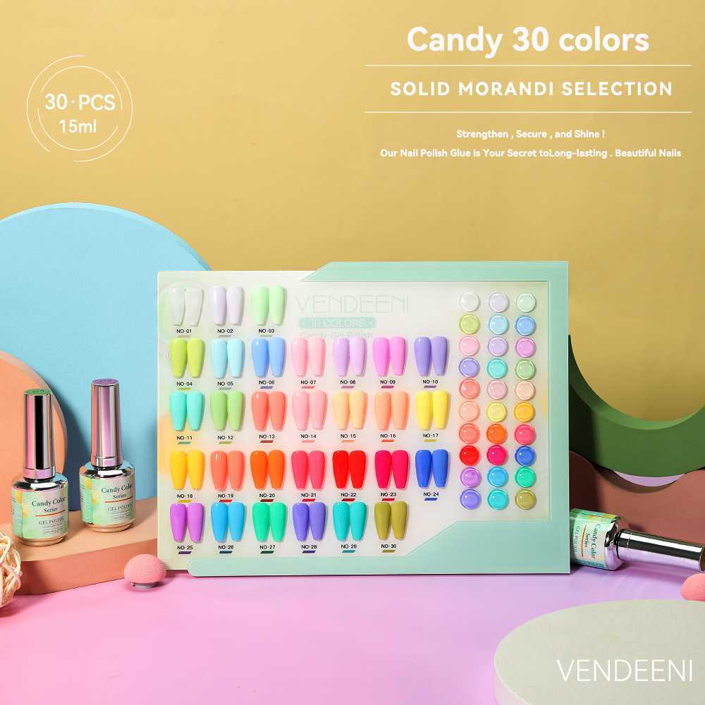 30color-custom candy gel polish colors