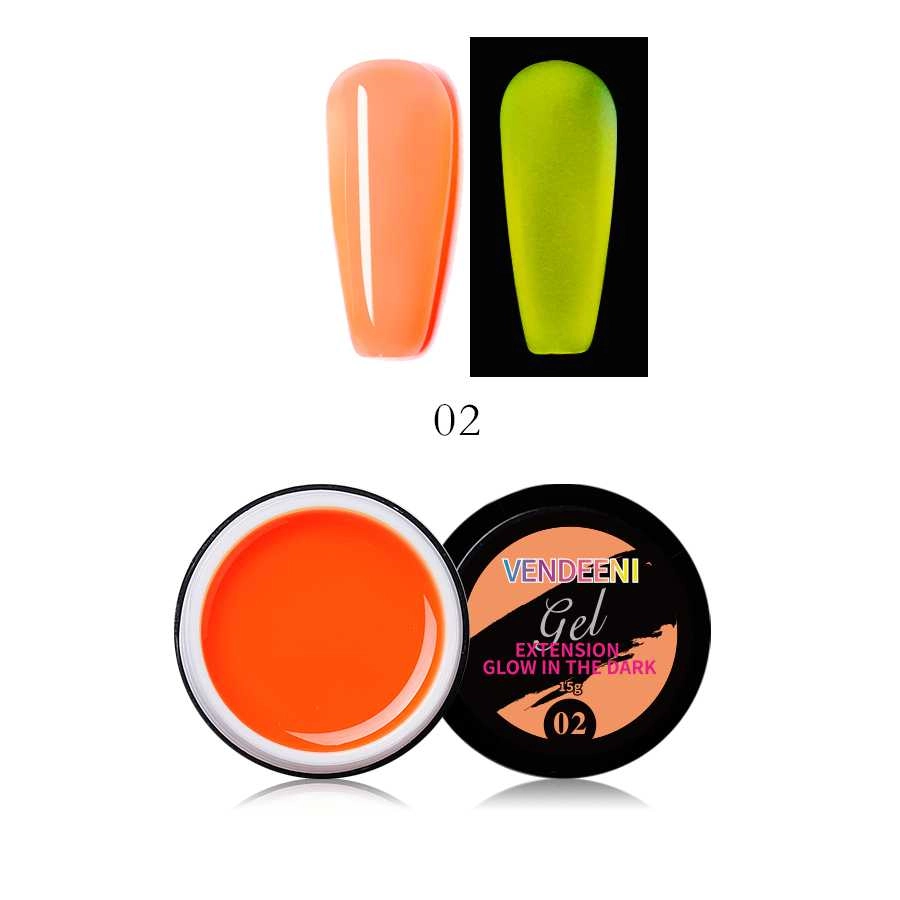 Glow-in-the-Dark orange Nail Extension Gel