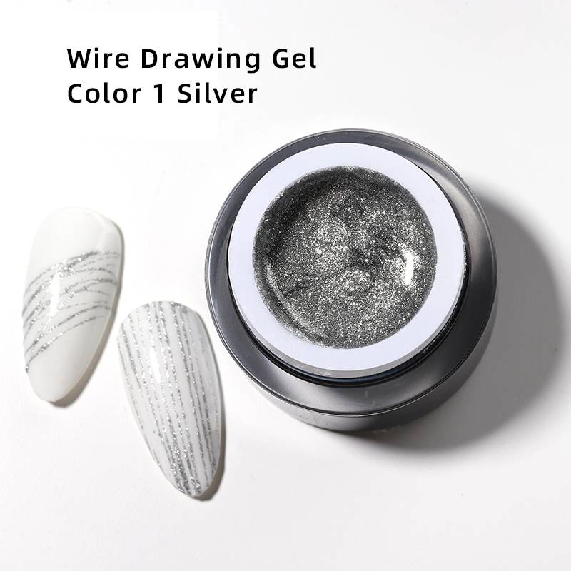 Wire_Drawing_Nail_Gel_silver Wire_Drawing_Nail_Gel_silver
