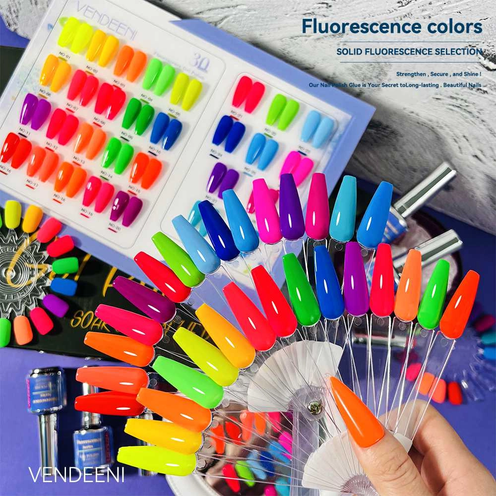 30color-professional fluorescenct gel  nail polish