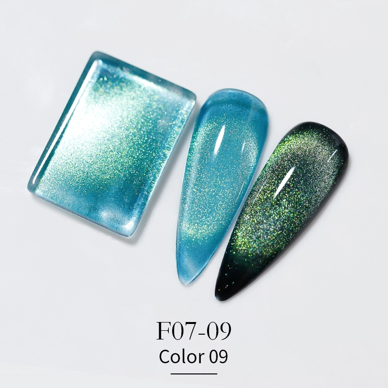 15color-Mint Green Cat Eye Nail Polish