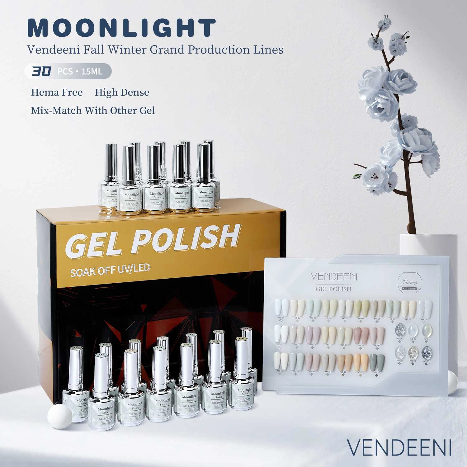 30 color white very good nail gel polish set