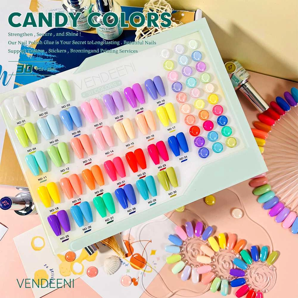 30color-custom  candy gel nail polish