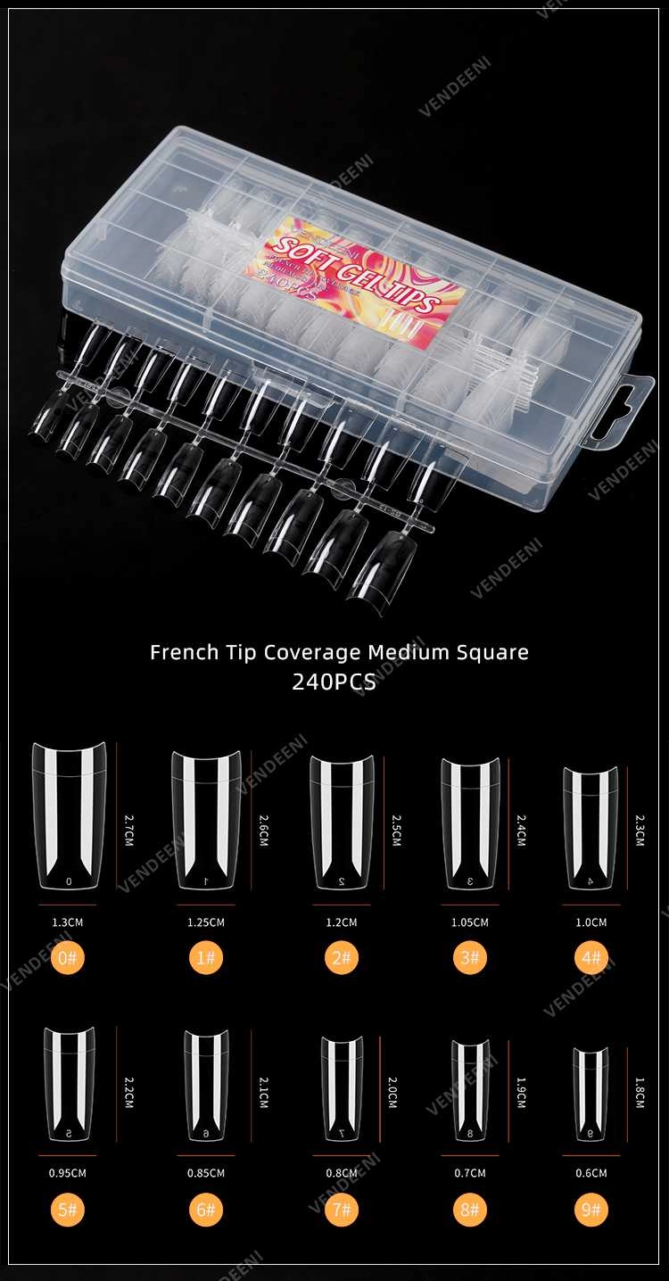 French-Tip-Coverage-Medium-Square French Tip Coverage Medium Square