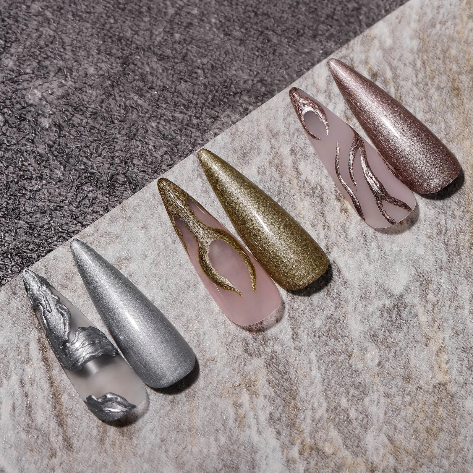 metallic-color-Wire-Drawing-Nail-Gel-detail-3 metallic color Wire Drawing Nail Gel detail-3