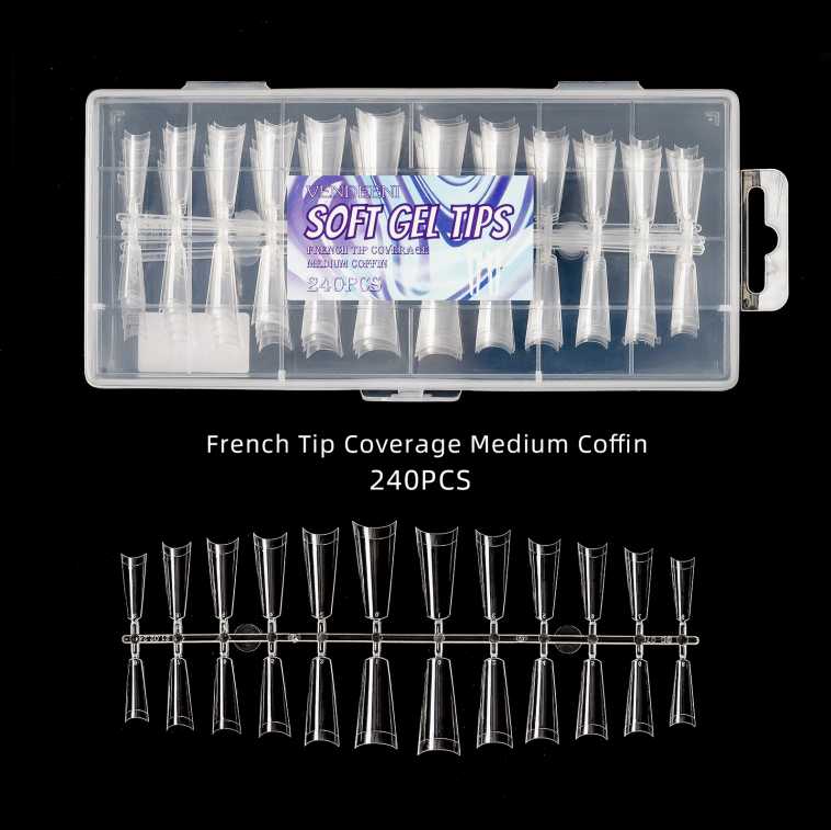 French Tip Coverage Medium Coffin