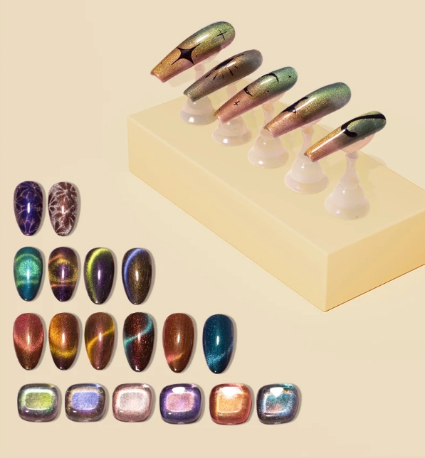 24 Colors 9D Cat Eye Gemstone Blue Gel Polish