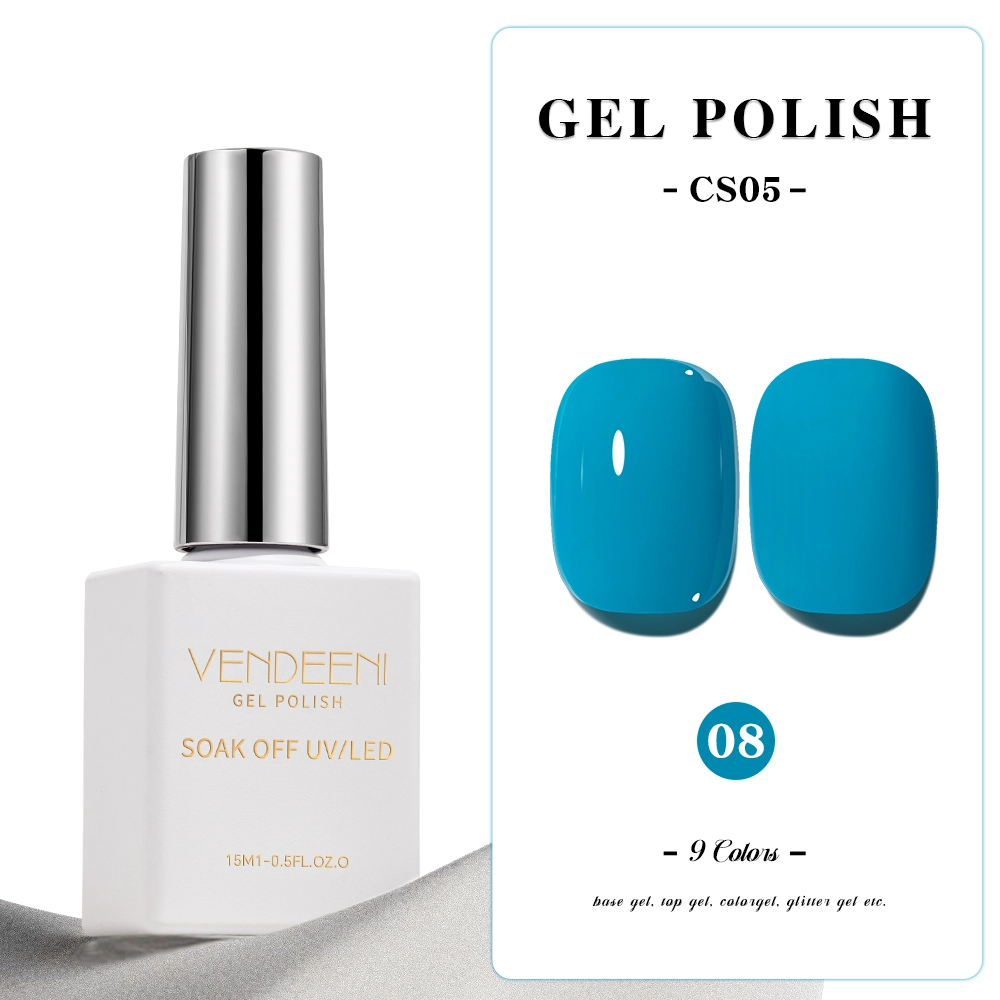 light blue gel polish