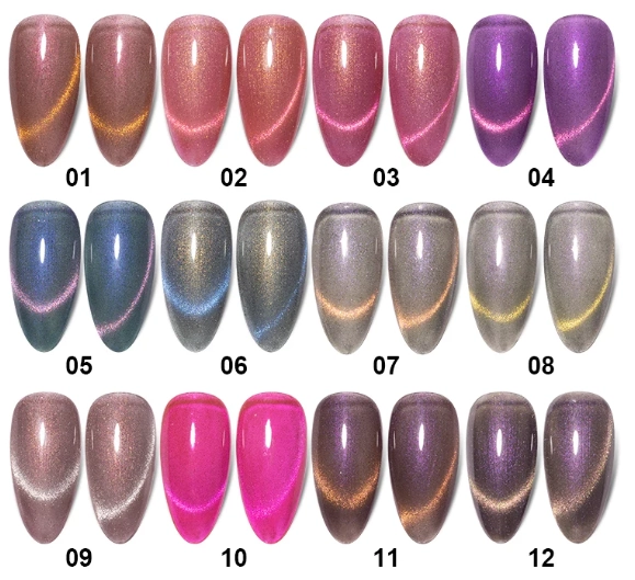 24 Colors 9D Cat Eye Neon Gel Polish