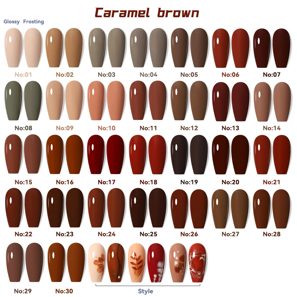 30color Caramel-brow gel nail polish vendors