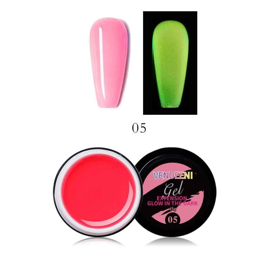 12color pink Luminous Nail Tip Extension Gel