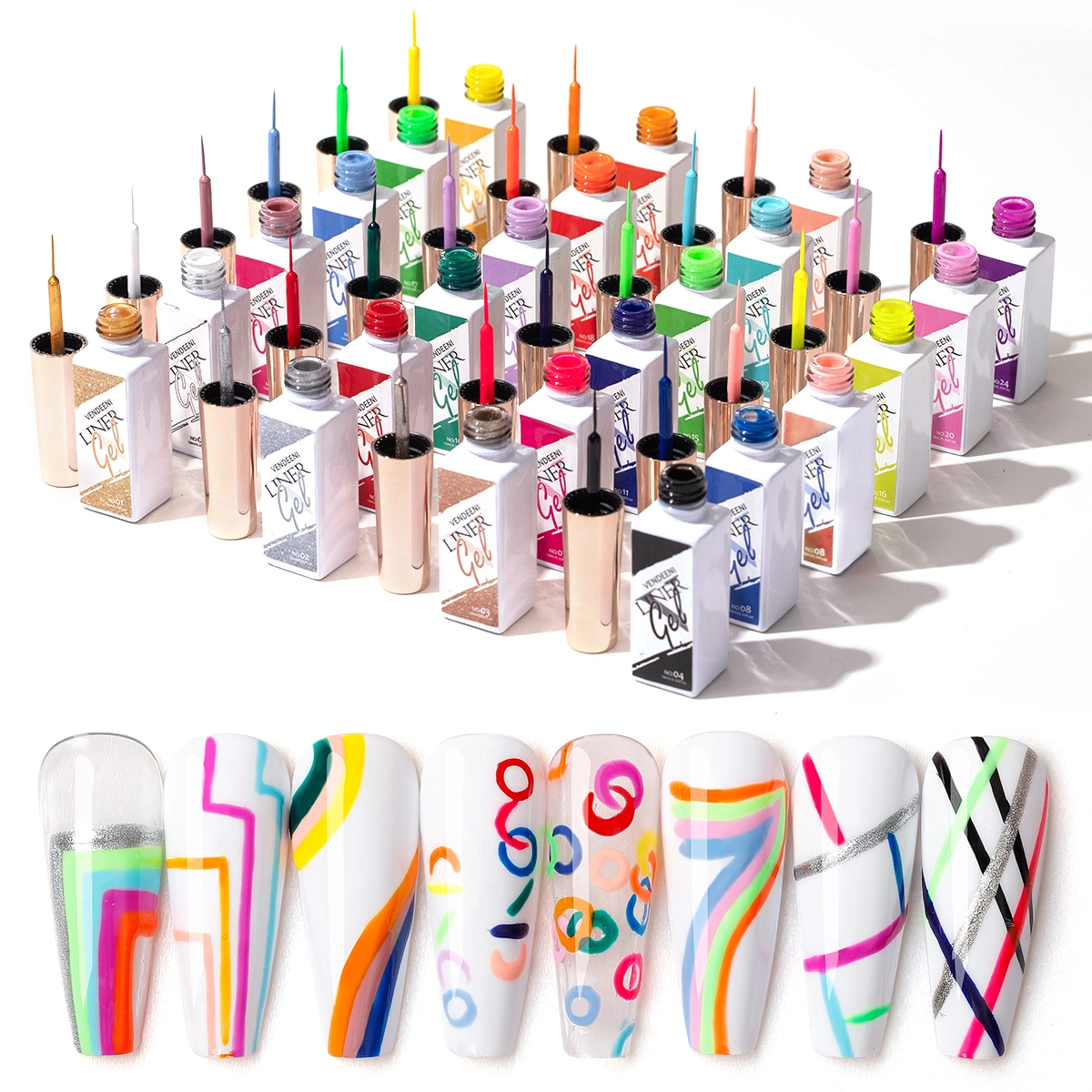 36-color-rainbow-Liner-Gel--Gel-Polish 36 color rainbow Liner Gel Gel Polish