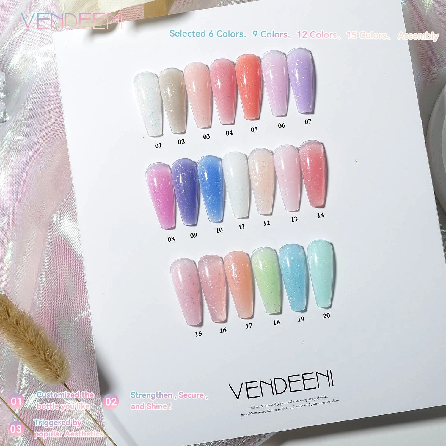 Vendeeni Popular Colorful Nail Extension Gel