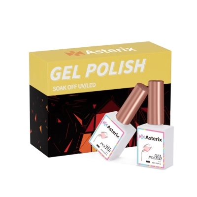 Customer feedback Asterix on Gel polish packaging