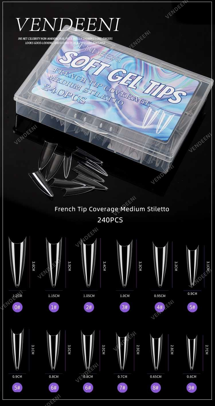 French-Tip-Coverage-Medium-Stiletto French Tip Coverage Medium Stiletto