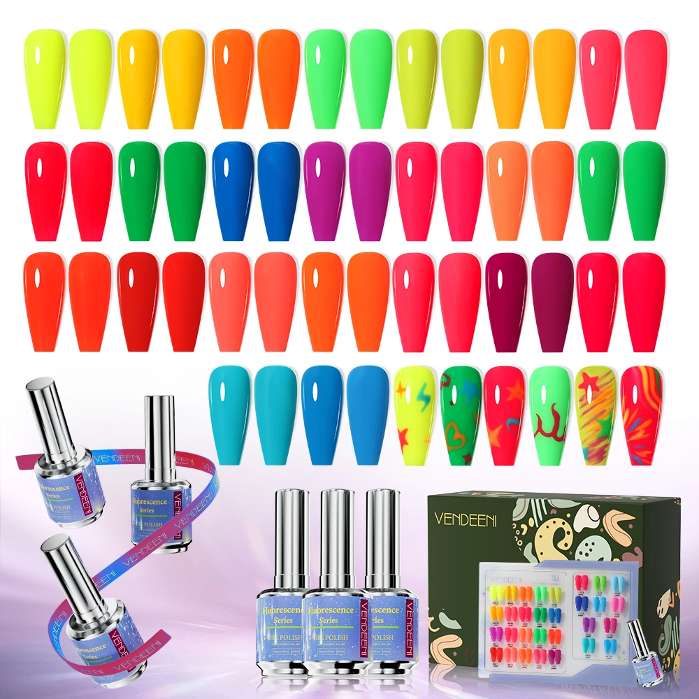 30color-fluorescenct gel nail polish