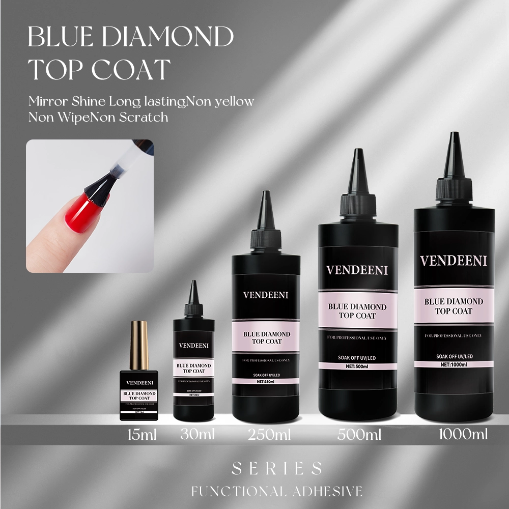 BLUE DIAMOND TOP COAT Mirror Shine Long lastingNon yellowNon WipeNon Scratch