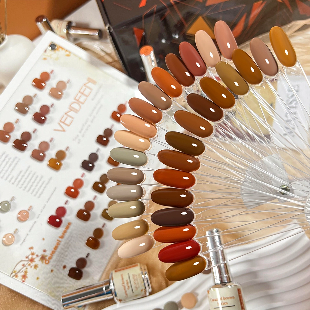 30color Caramel-brow nail gel polish set