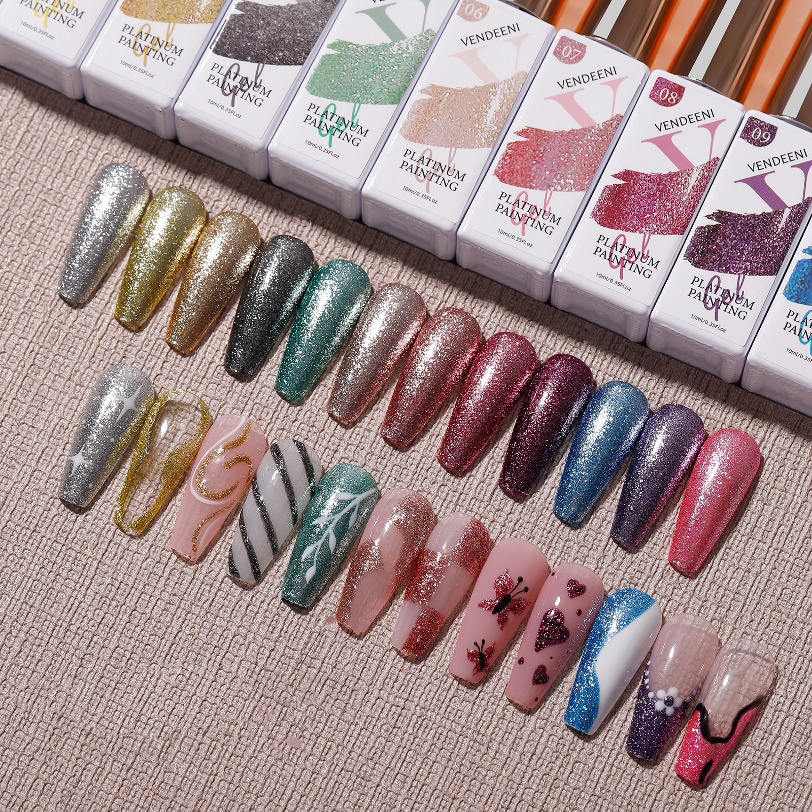 Nail Art Flash Glitter 12 colors detail-2