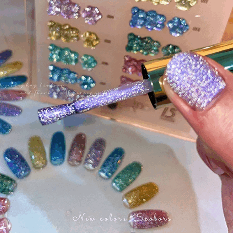 Glow-in-the-Dark Starry Sky Disco Gel Polish