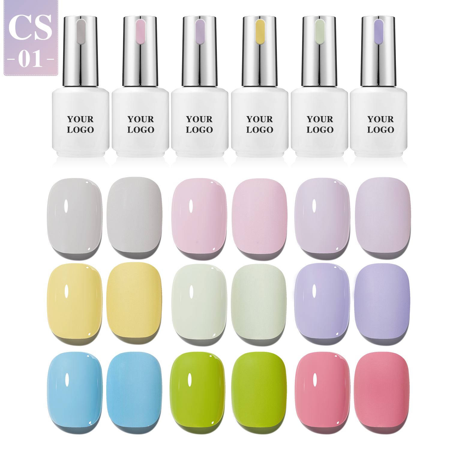 light color gel polish set