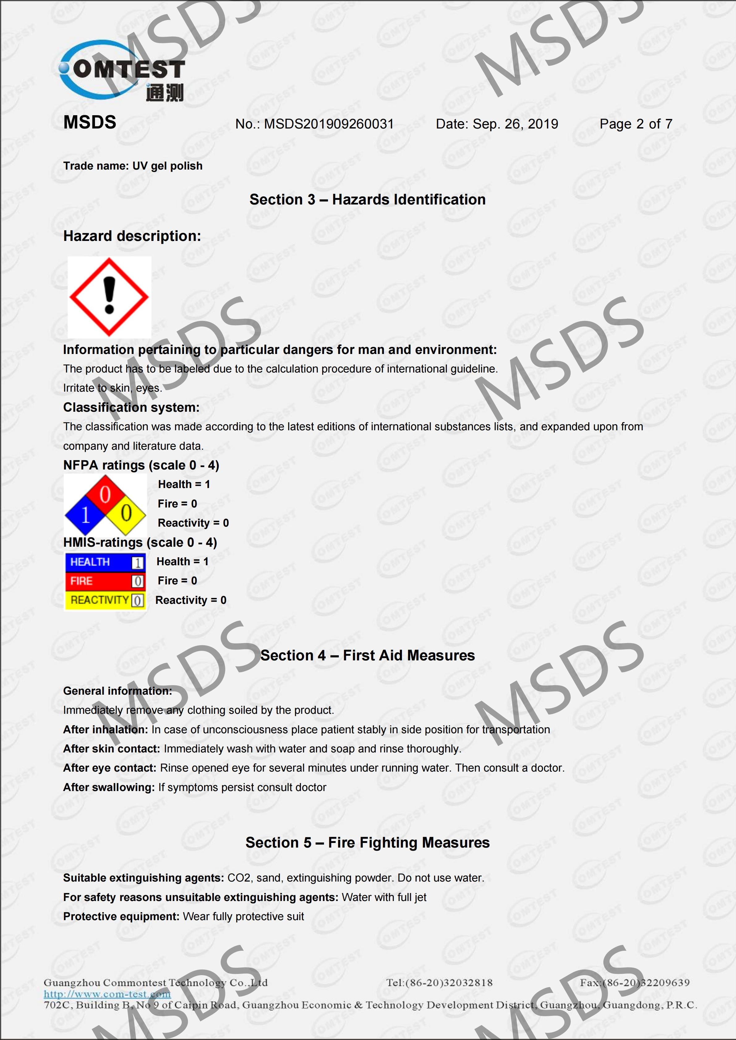 UV gel Polish MSDS_01