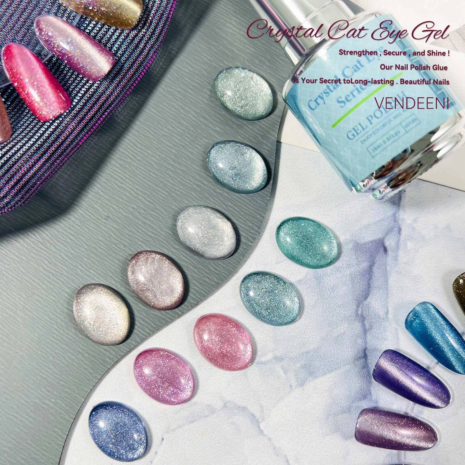 rainbow cat eye gel polish