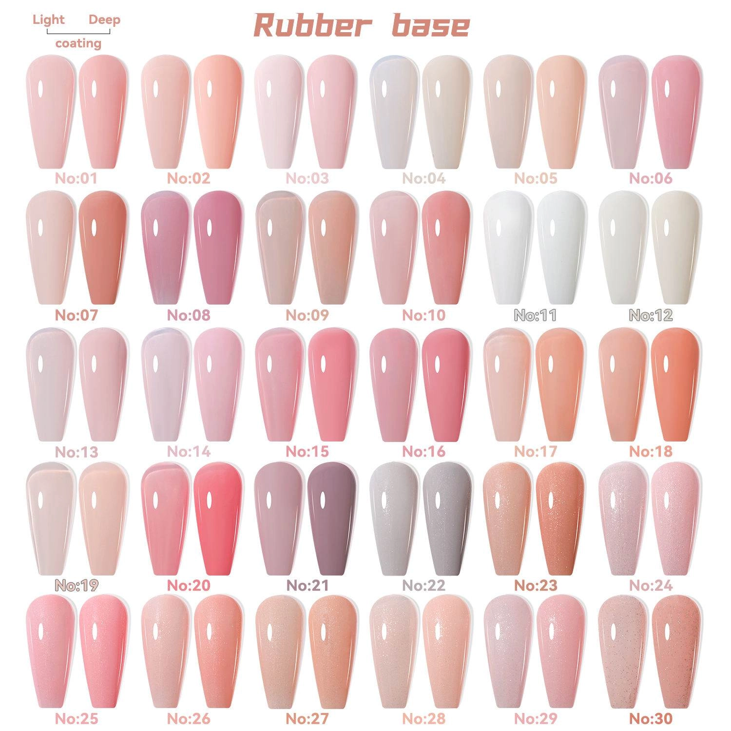 30color-gel clear pink polish