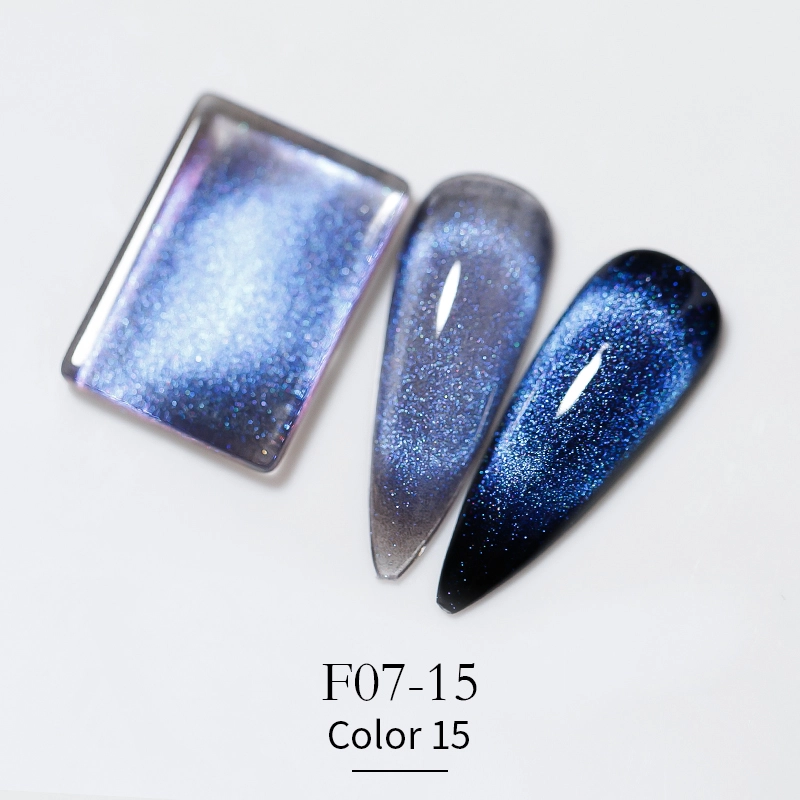 15color-Cat Eye Gemstone Blue Gel Polish