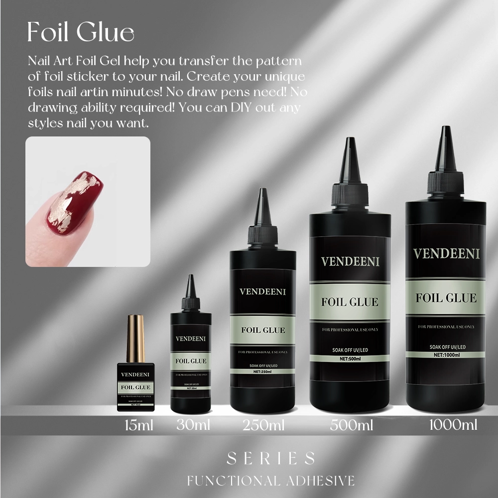 Nail Art Foil Gel help you transfer the patternof foil sticker to your nail. Create your uniquefoils nail artin minutes! No draw pens need! Nodrawing, ability required! You can DlY