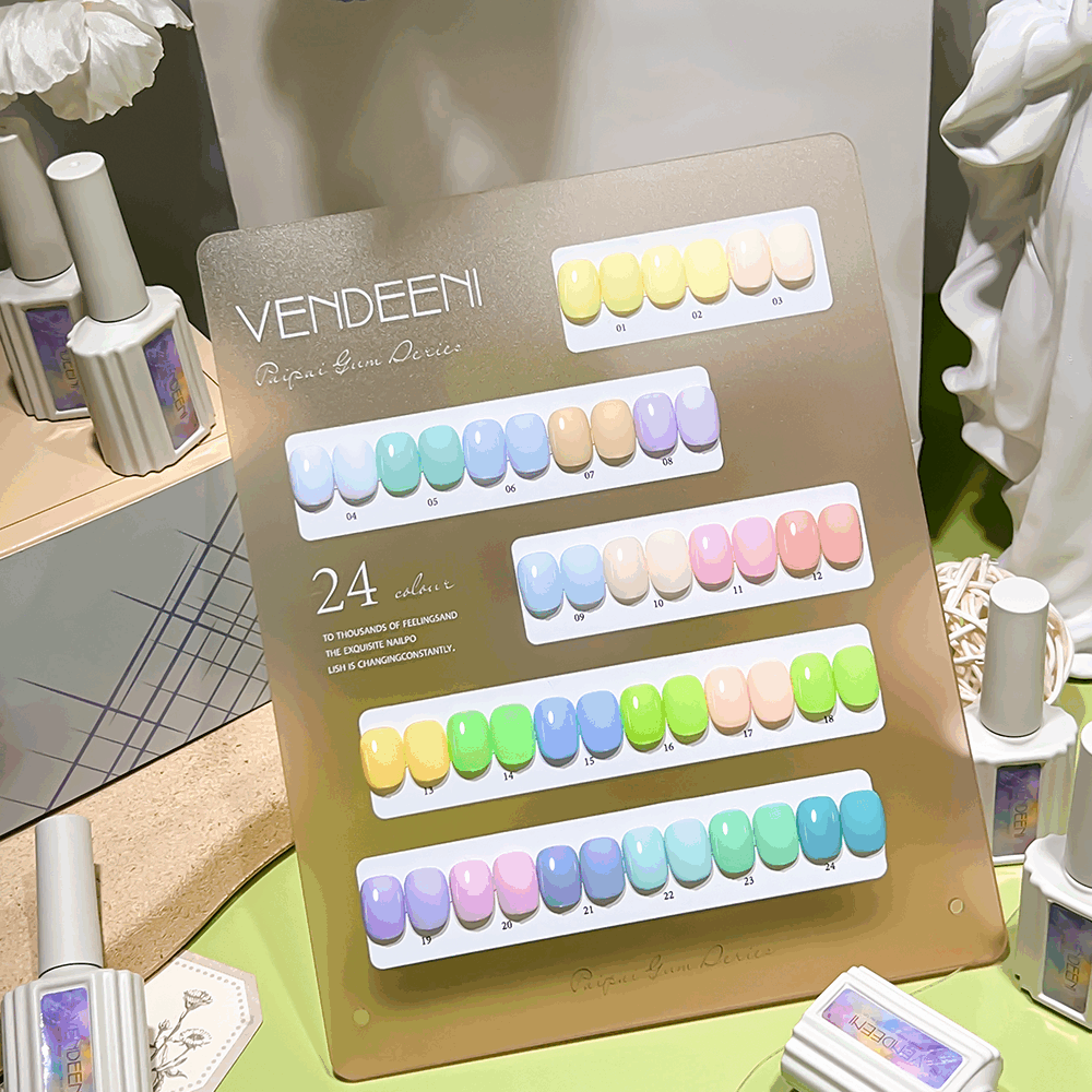 Vendeeni Macaron Candy Rainbow Non-Toxic Nail Polish