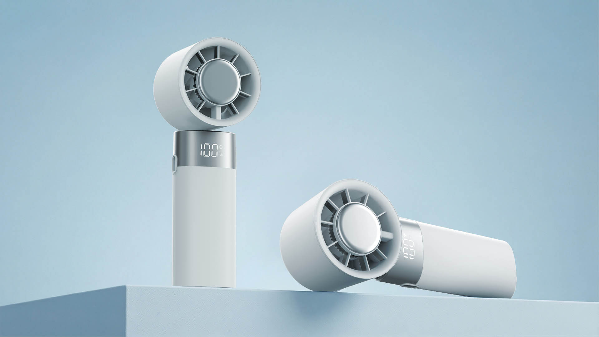 Experience Dual Power: RYW Portable USB Fan with Power Bank for Uninterrupted Comfort