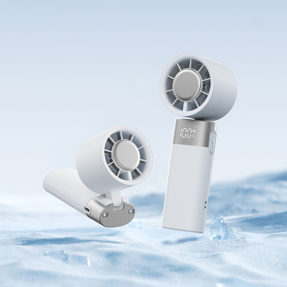 Handheld folding cooling fan