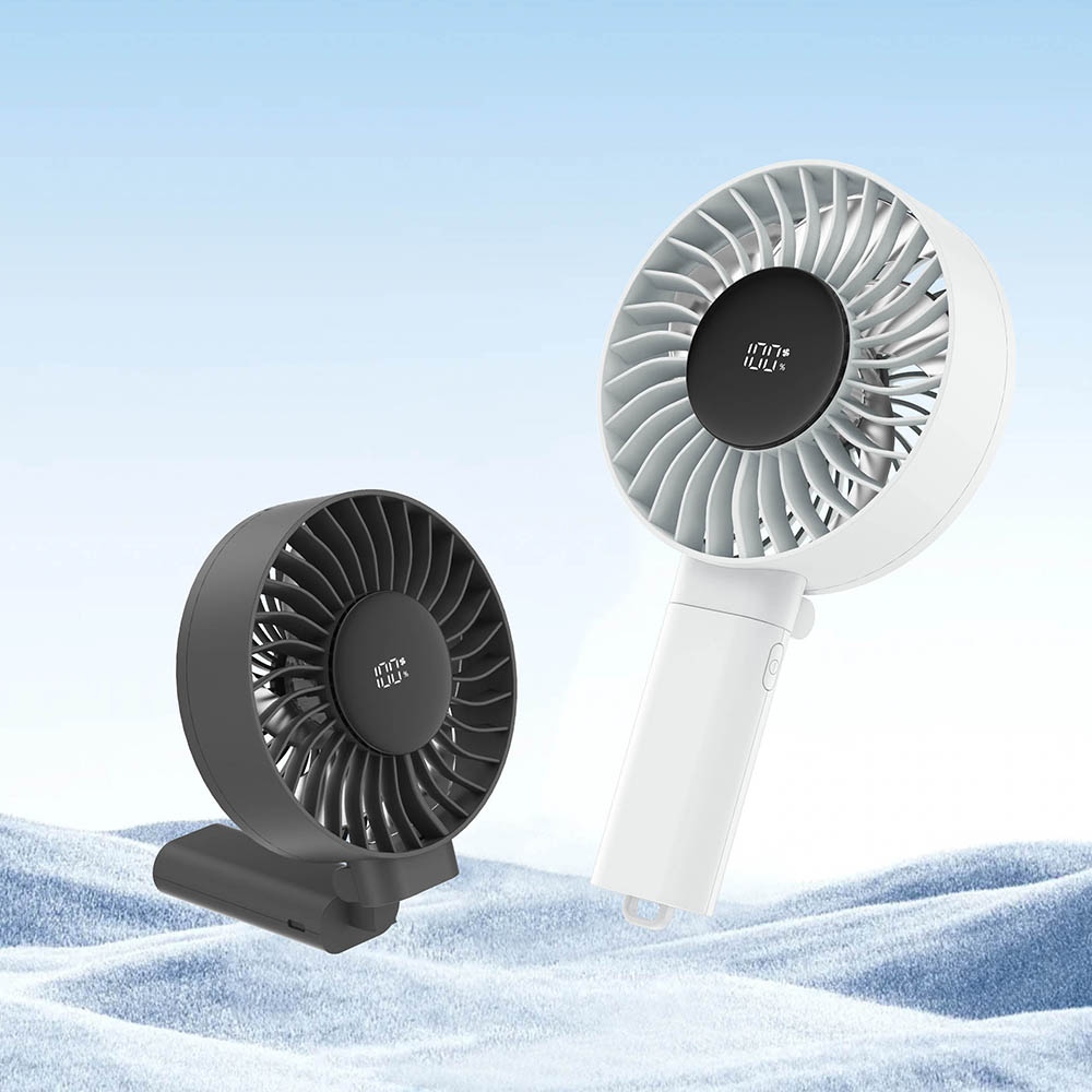 Foldable Handheld Fan with Digital Screen 100 Wind Speeds Quiet Fan