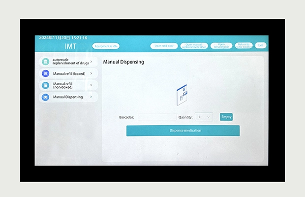 Screen automatic pill dispenser machine