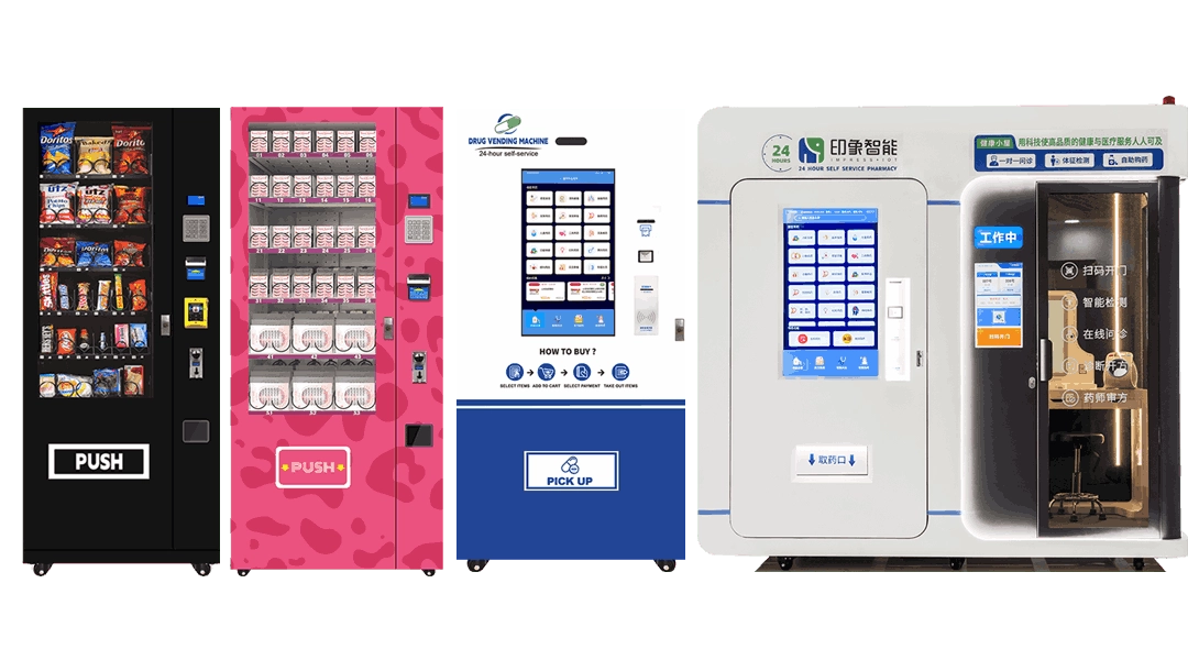 vending-machine Here's an alt text option for the image:
Top vending machines: A diverse range of automated retail solutions.