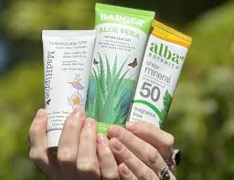 Sunscreen and after-sun care in outdoor locations in beauty vending machine