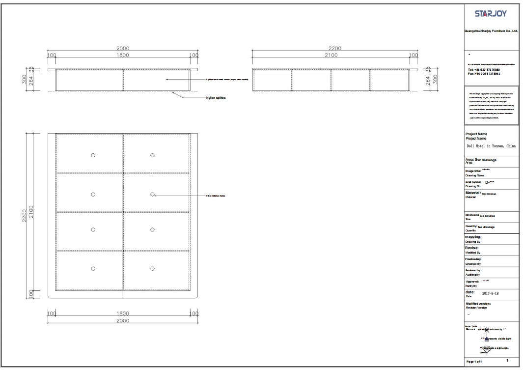 Technical furniture drawing  5
