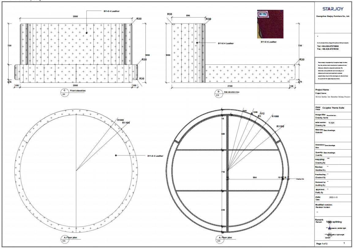 Technical furniture drawing  design 3