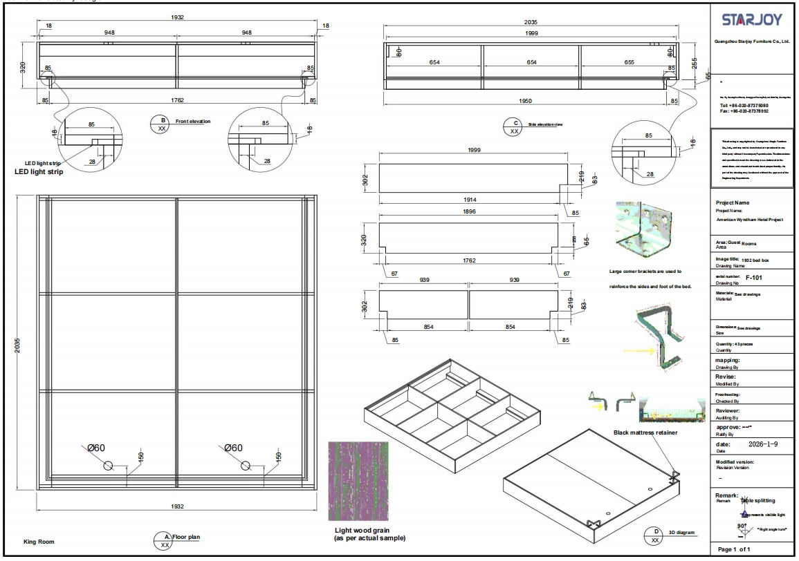 Wyndham Hotel Technical drawing  3