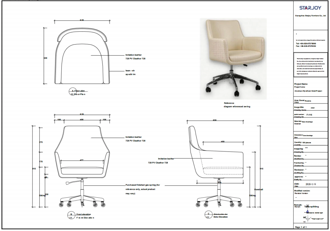 Wyndham Hotel Technical drawing  5