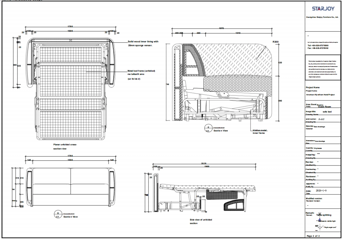 Wyndham Hotel Technical drawing  7